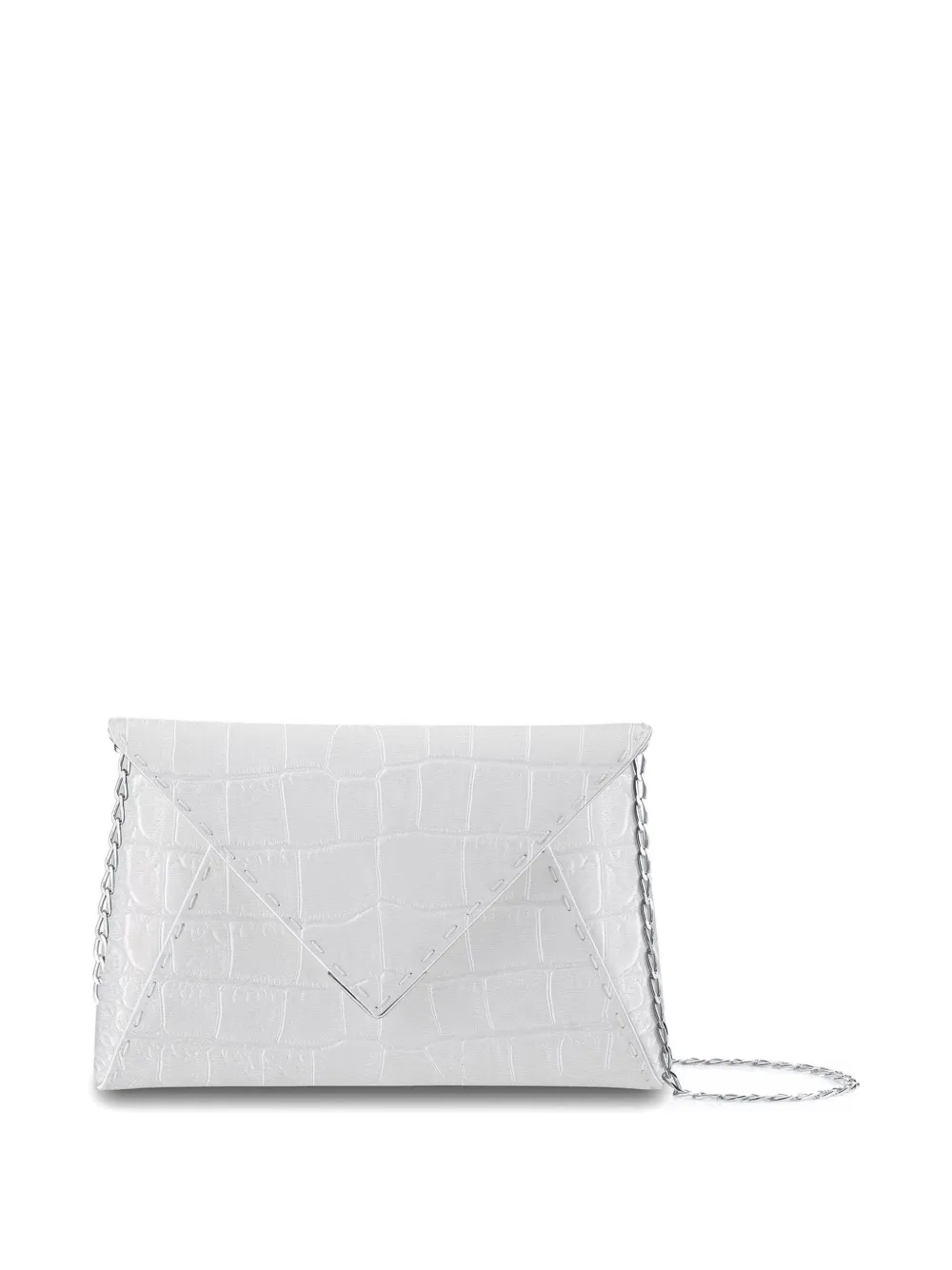 Tyler Ellis Kleine Lee 'Pouchet' clutch met stempel Wit