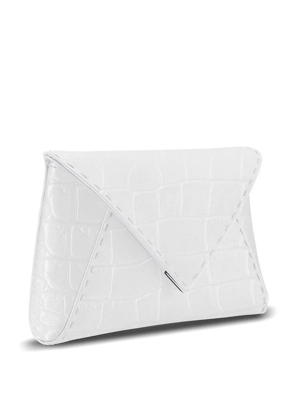 Tyler Ellis Kleine Lee 'Pouchet' clutch met stempel Wit