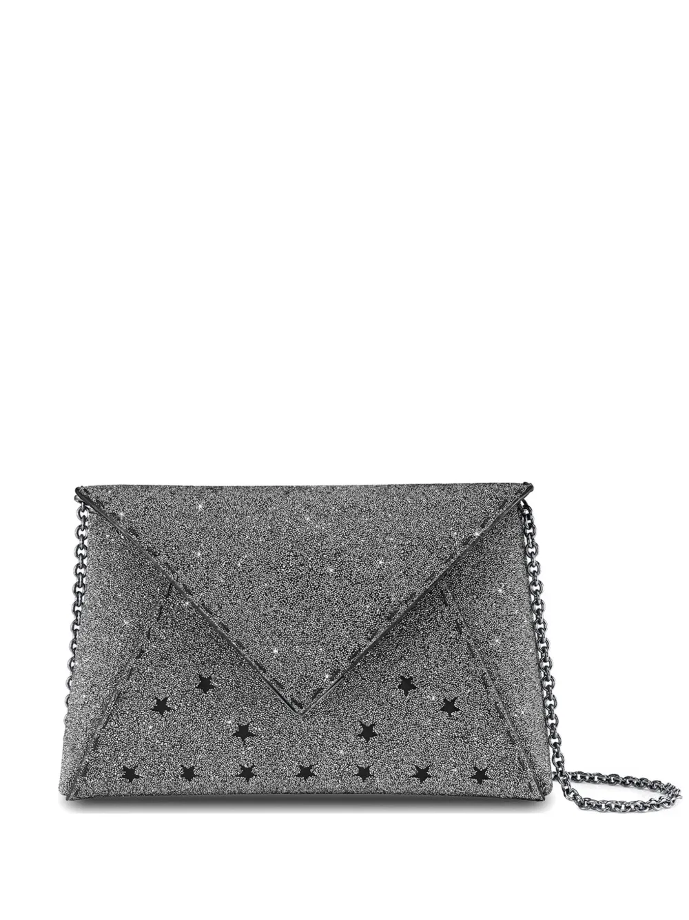 Tyler Ellis small Lee 'Pouchet' crystal-embellished clutch bag - Argento