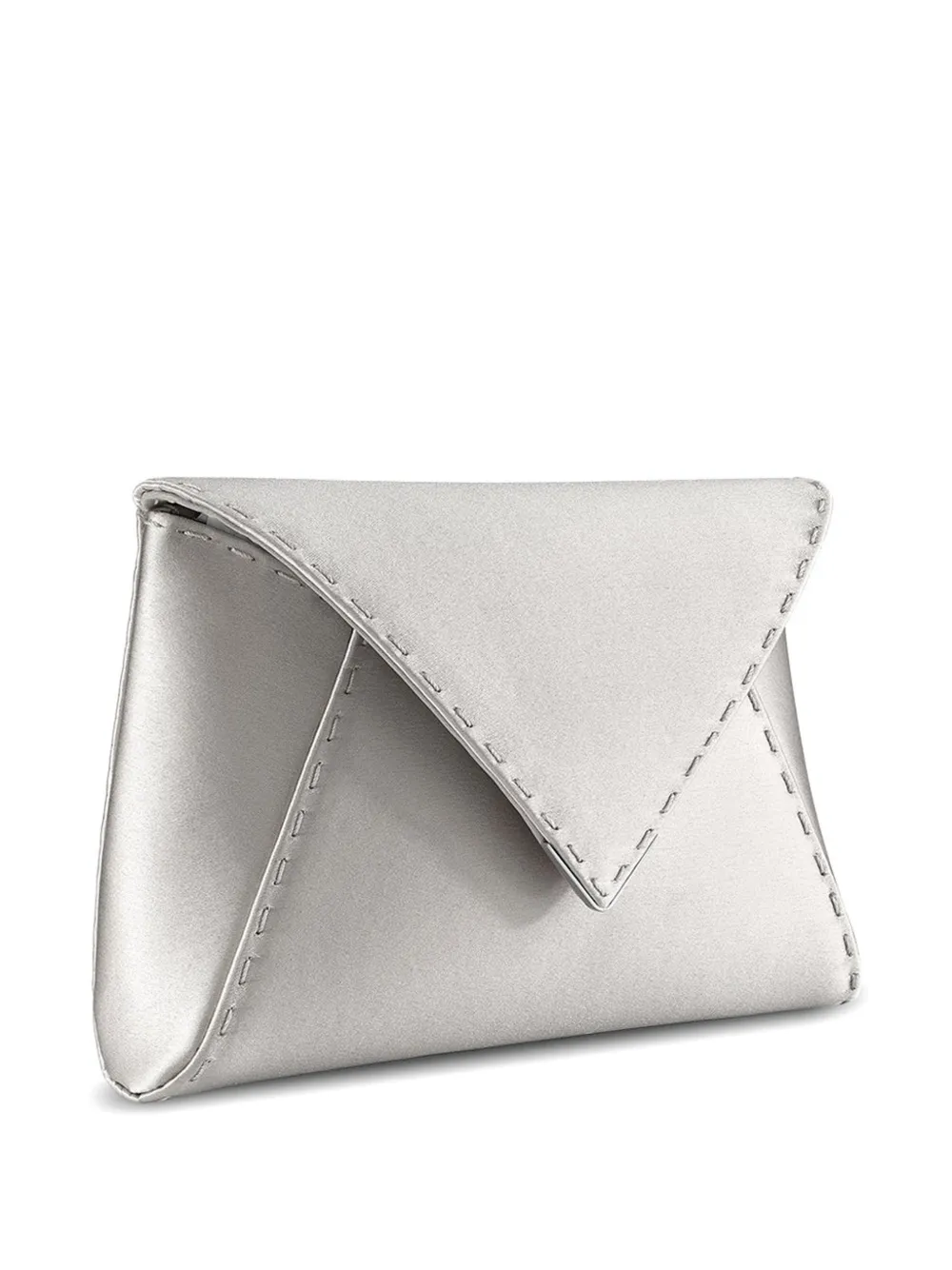Tyler Ellis Kleine Lee 'Pouchet' clutch met stiksel Zilver