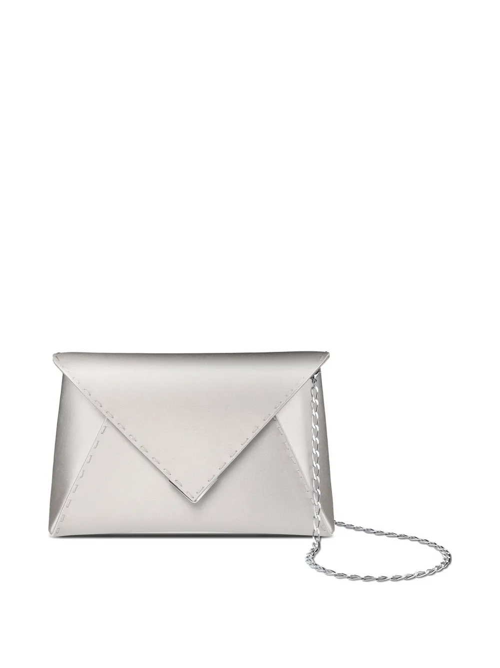 Tyler Ellis Kleine Lee 'Pouchet' clutch met stiksel Zilver