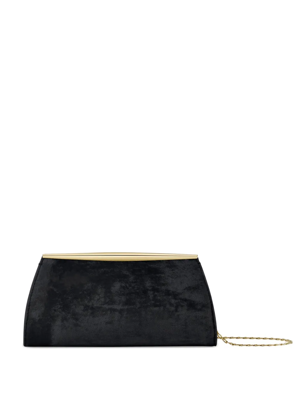 Tyler Ellis Suzannah crushed-velvet clutch bag - Nero