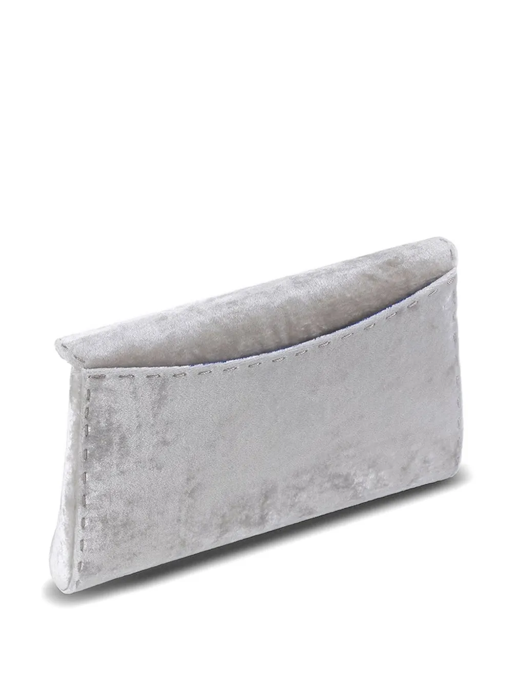 Tyler Ellis Kleine Lee Pouchet fluwelen clutch Grijs