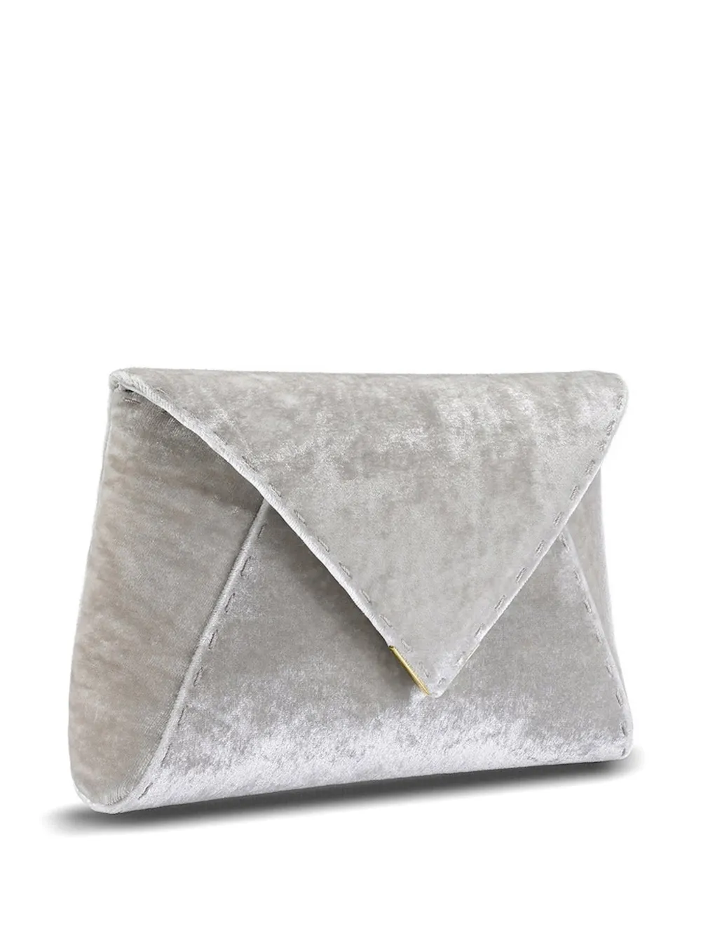 Tyler Ellis Kleine Lee Pouchet fluwelen clutch Grijs