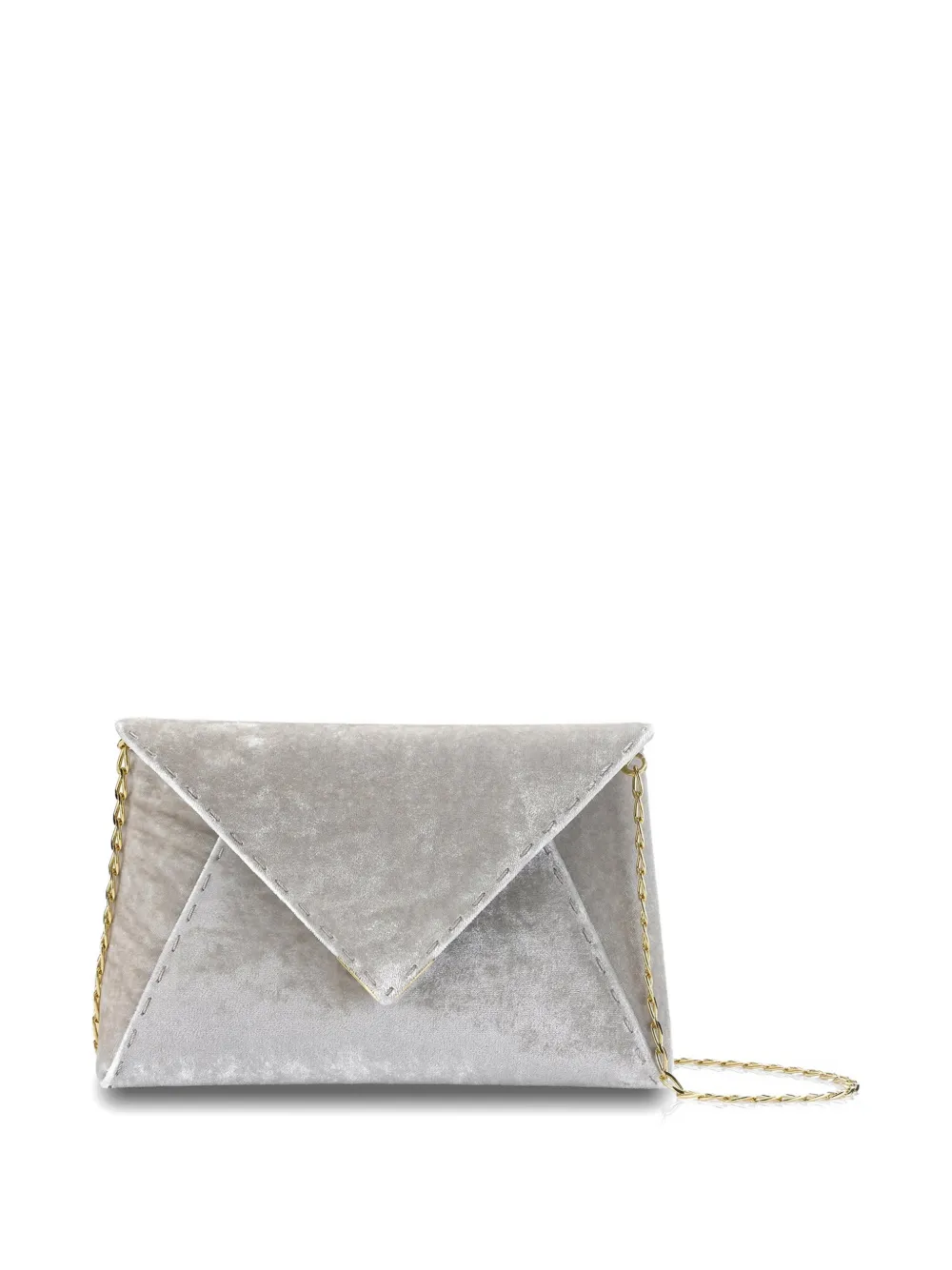 Tyler Ellis Kleine Lee Pouchet fluwelen clutch Grijs