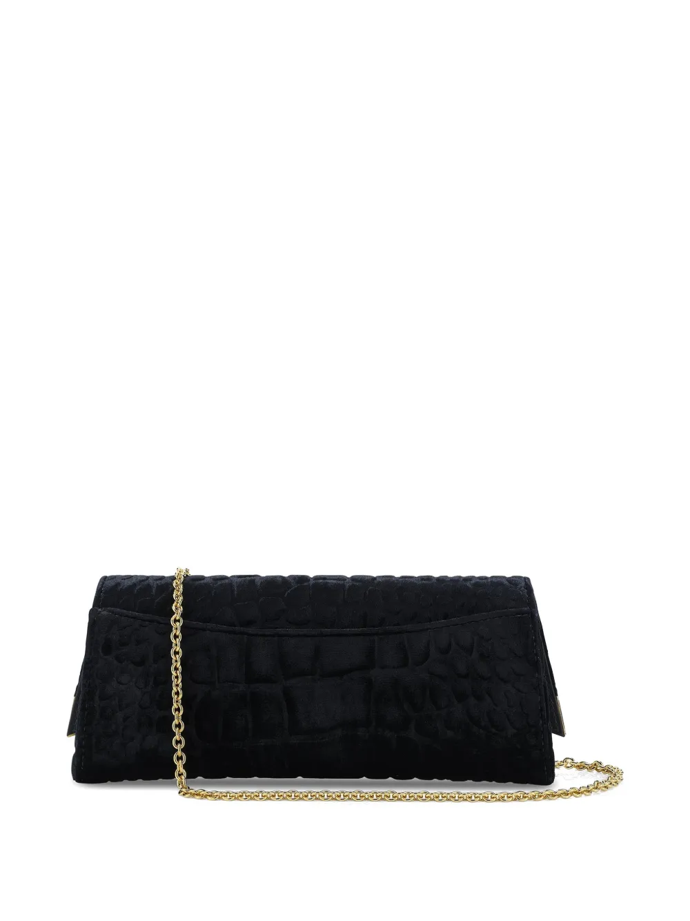 Tyler Ellis Veronica crushed fluwelen clutch Zwart