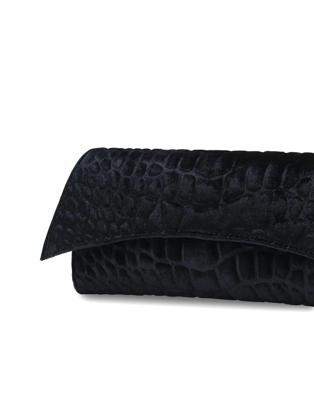 Tyler Ellis Veronica crushed fluwelen clutch Zwart