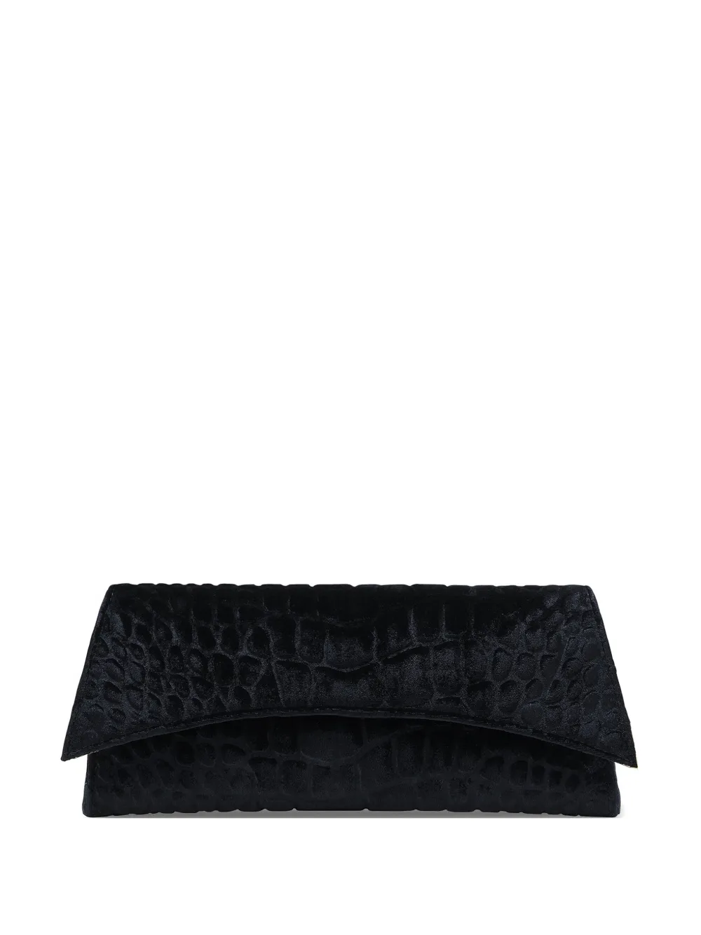 Tyler Ellis Veronica crushed velvet clutch bag - Nero