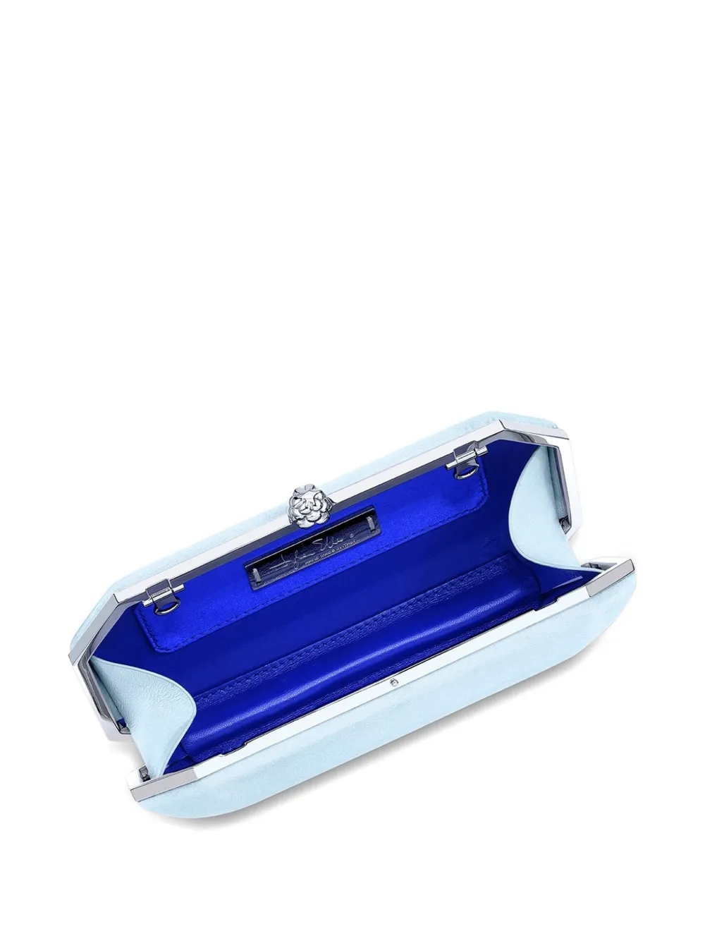 Tyler Ellis Kleine Perry clutch met Pinecone sluiting Blauw
