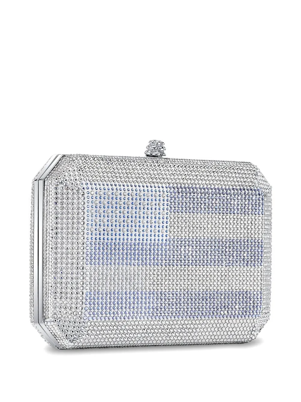 Tyler Ellis Medium Perry clutch verfraaid met kristallen Zilver