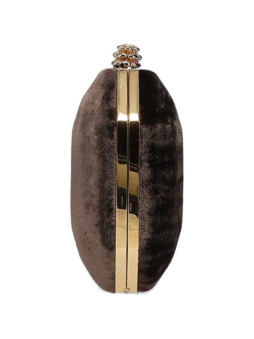 Tyler Ellis Kleine Perry fluwelen clutch Bruin
