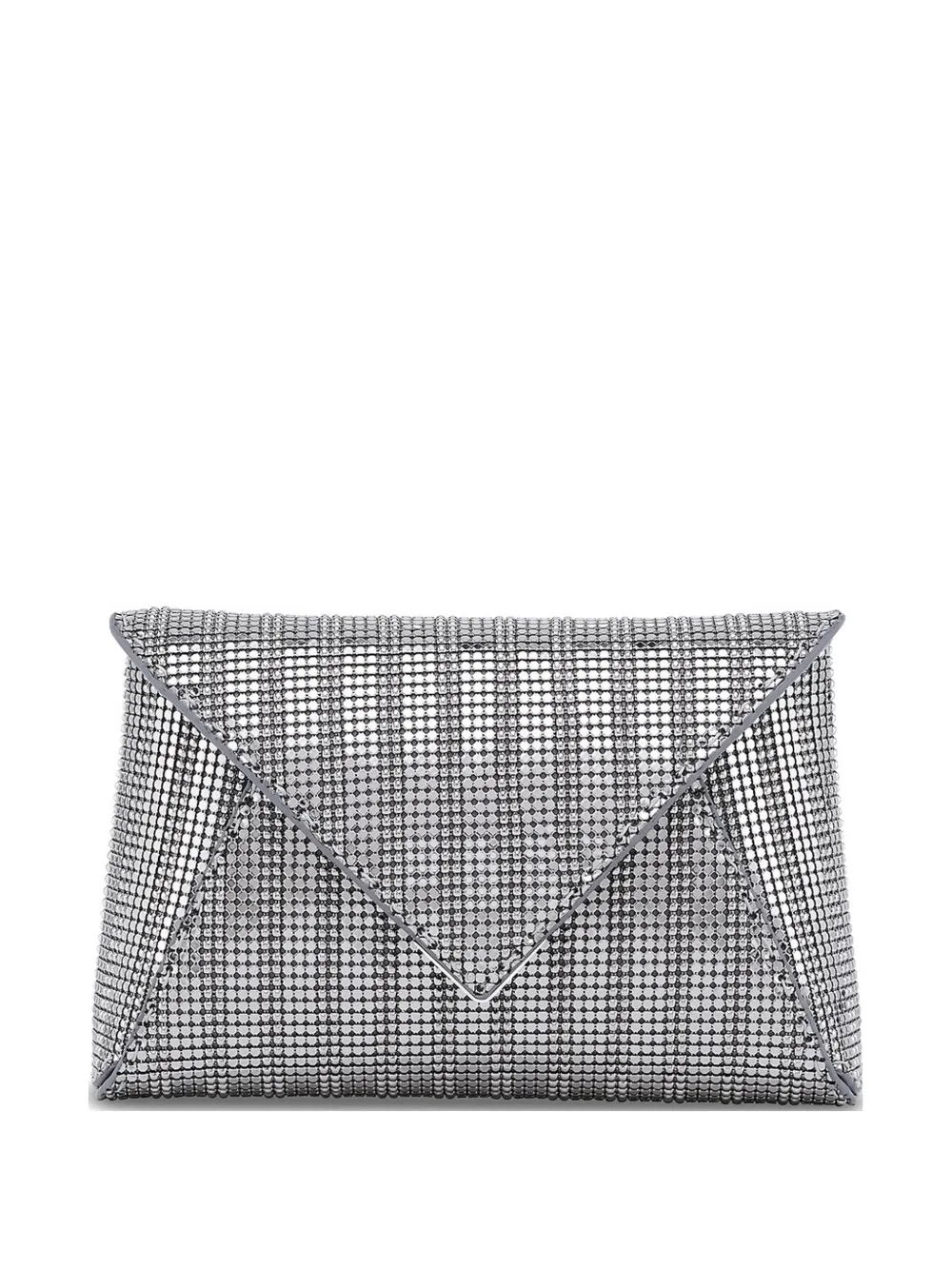 Tyler Ellis small Lee Pouchet chainmail clutch bag - Argento