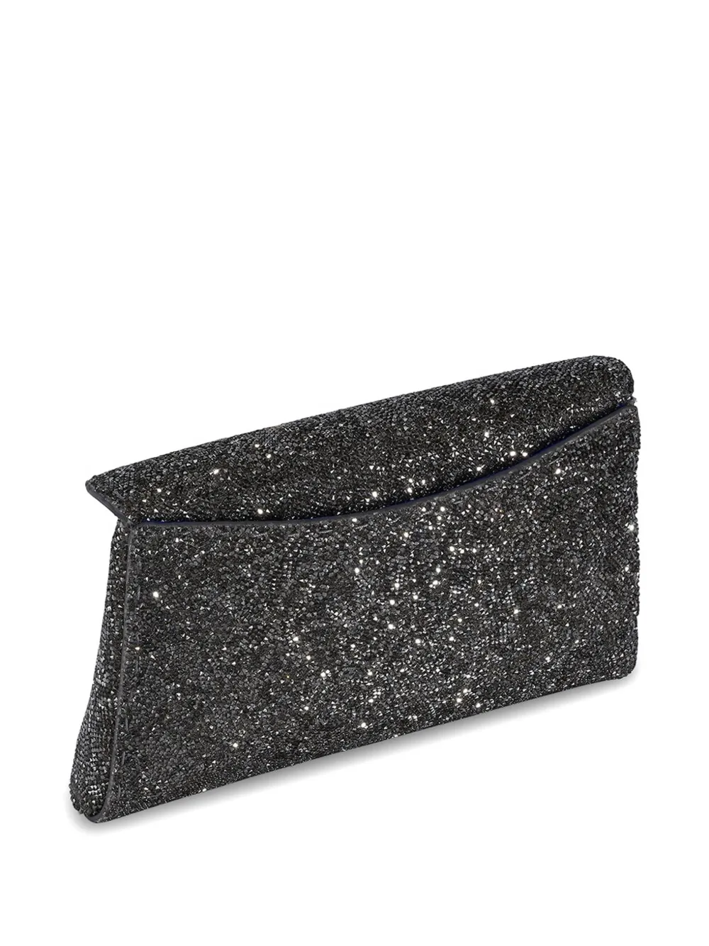 Tyler Ellis Lee Pouchet Swarovski kleine clutch verfraaid met kristallen Grijs