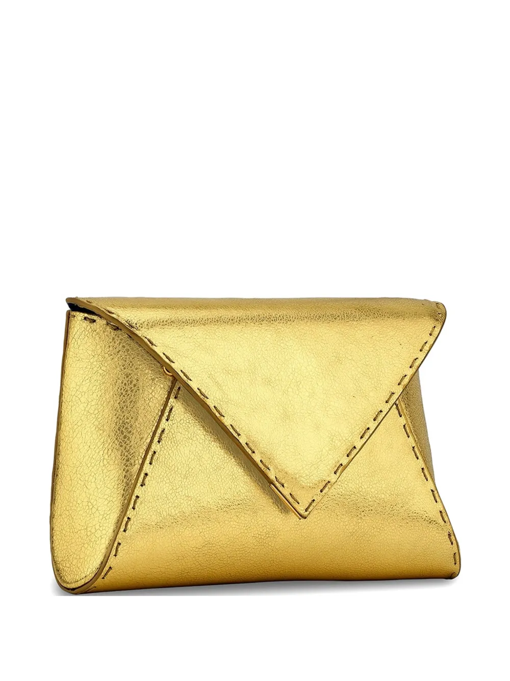 Tyler Ellis small Lee Pouchet metallic-leather clutch bag - Oro