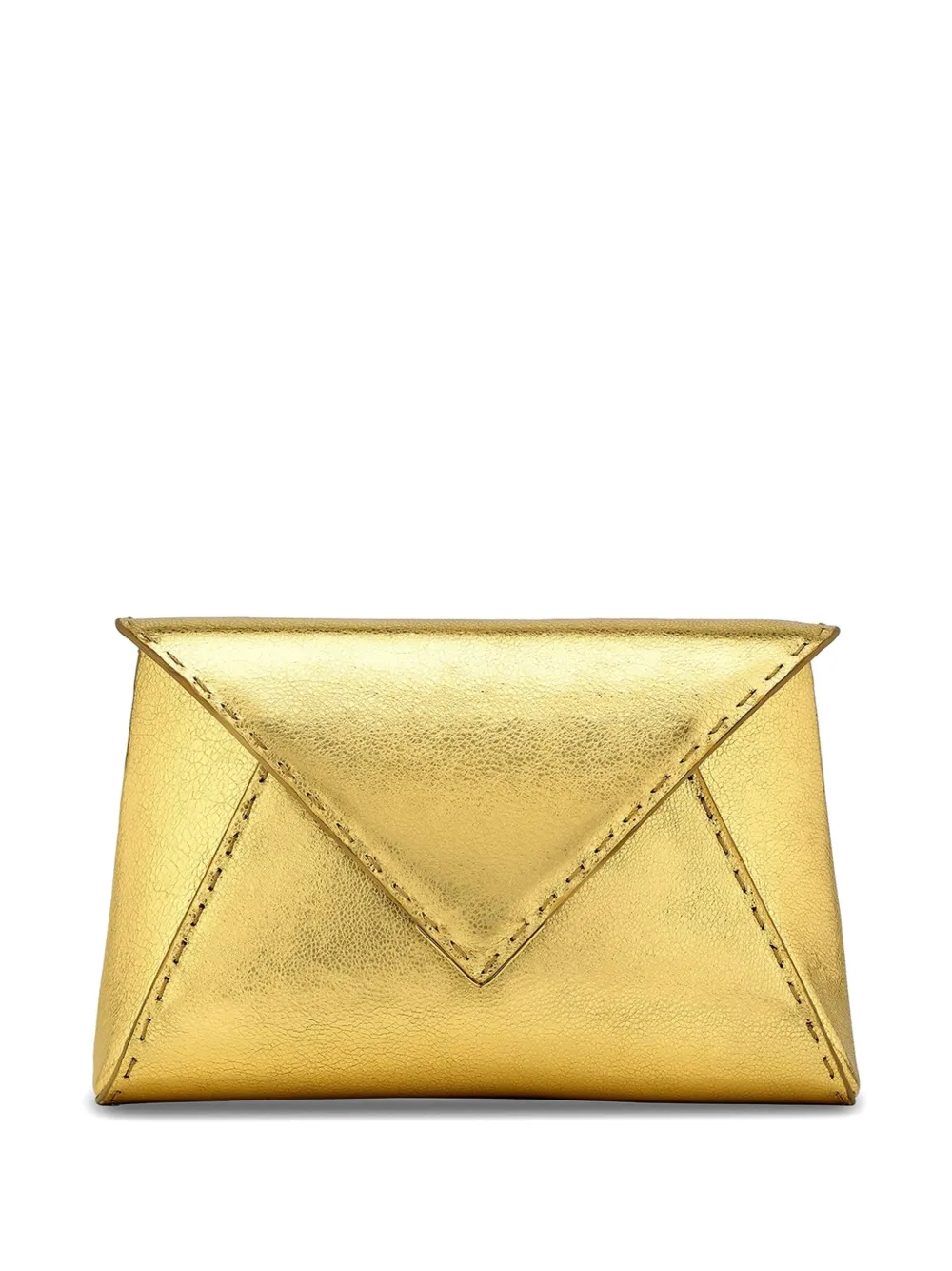 Tyler Ellis small Lee Pouchet metallic-leather clutch bag - Oro