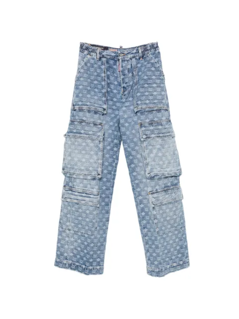 DSQUARED2 monogram-pattern multi-pocket jeans