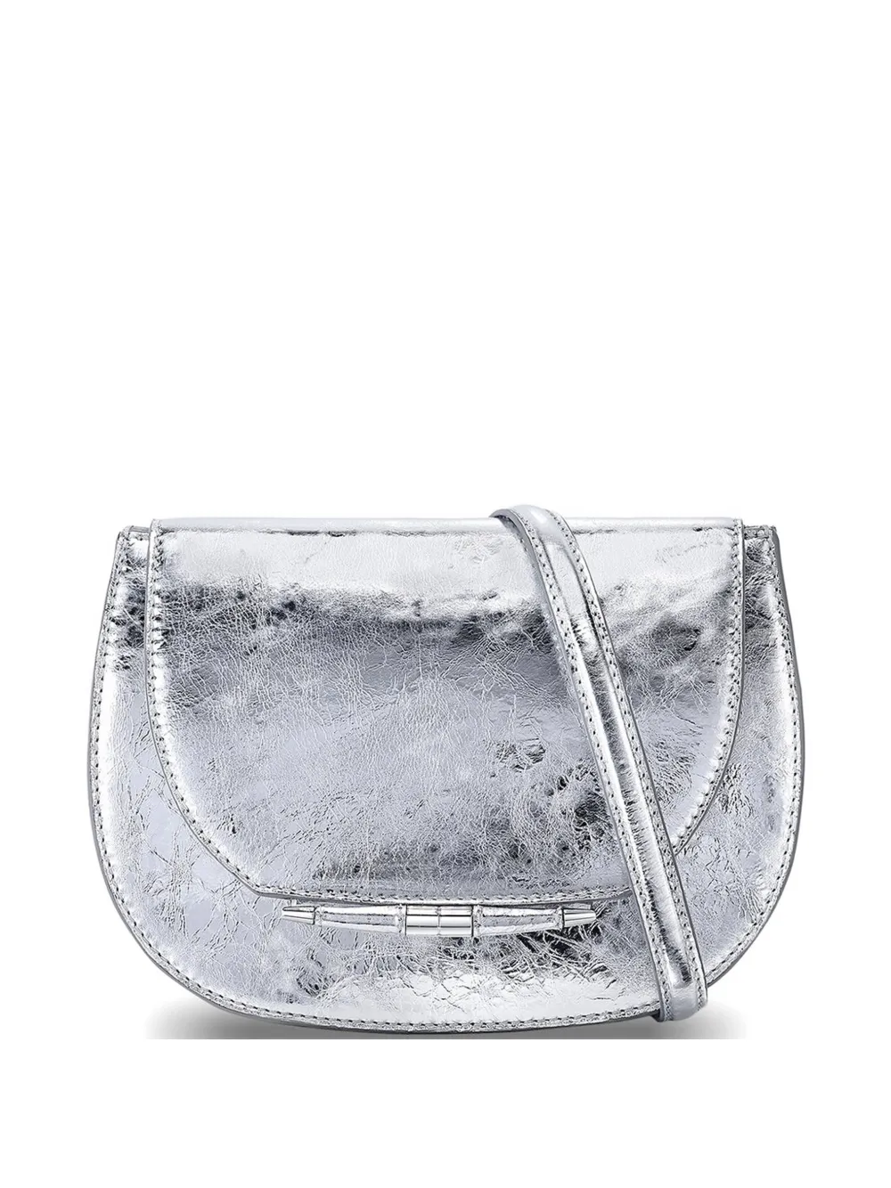 Tyler Ellis mini Jane Saddle crossbody bag - Argento