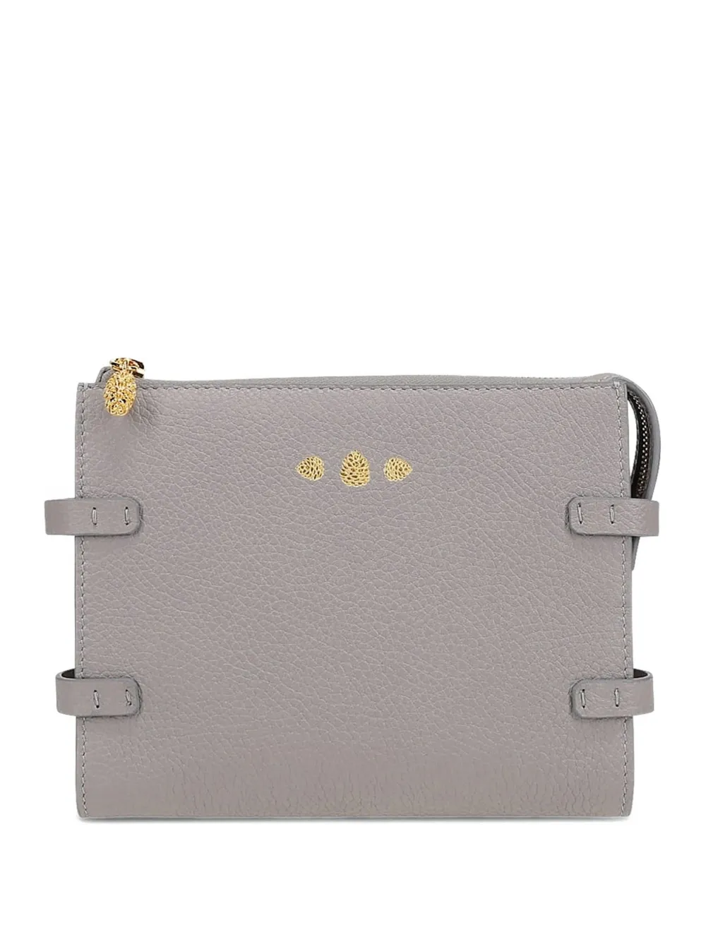 Tyler Ellis small Dean pebbled leather messenger bag - Grigio