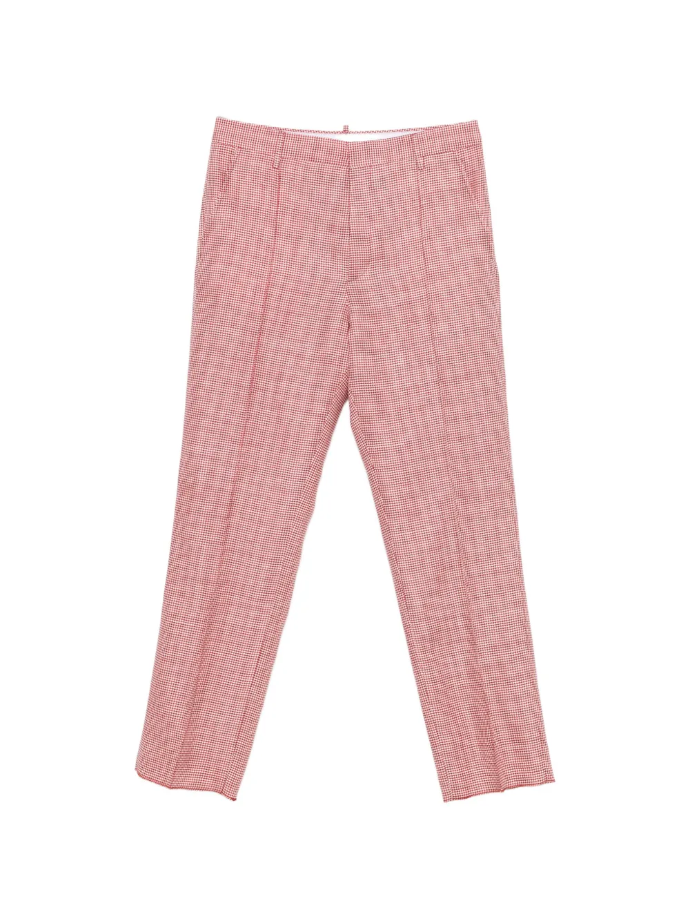 DSQUARED2 houndstooth-pattern pressed-crease trousers - Rot