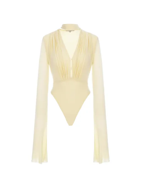 MANURÍ Suki pleated-panel bodysuit