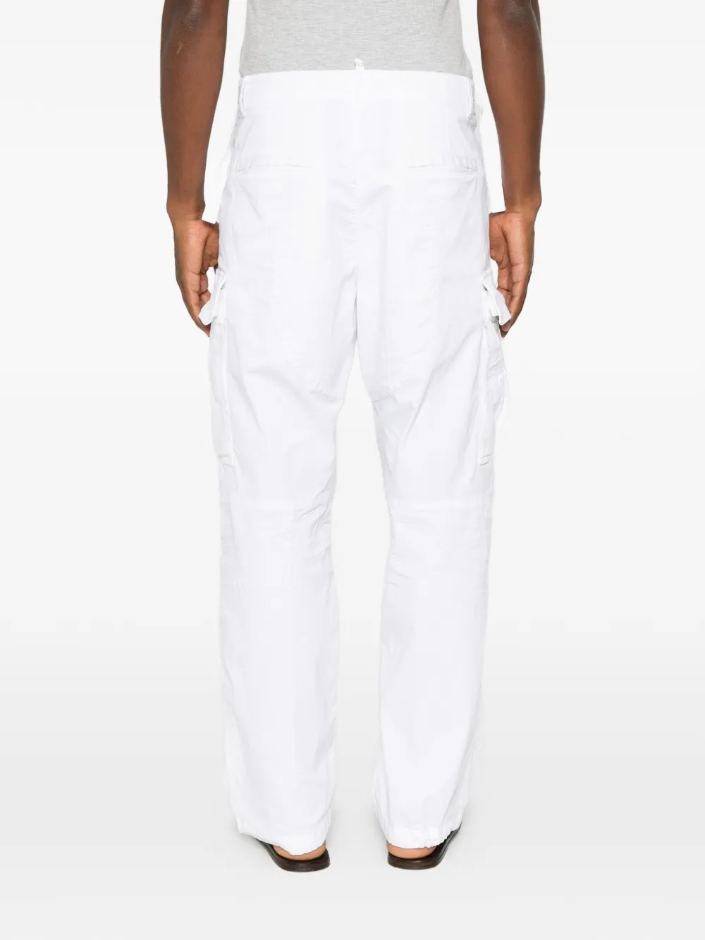 DSQUARED2 Broek met logopatch en klepzak Wit