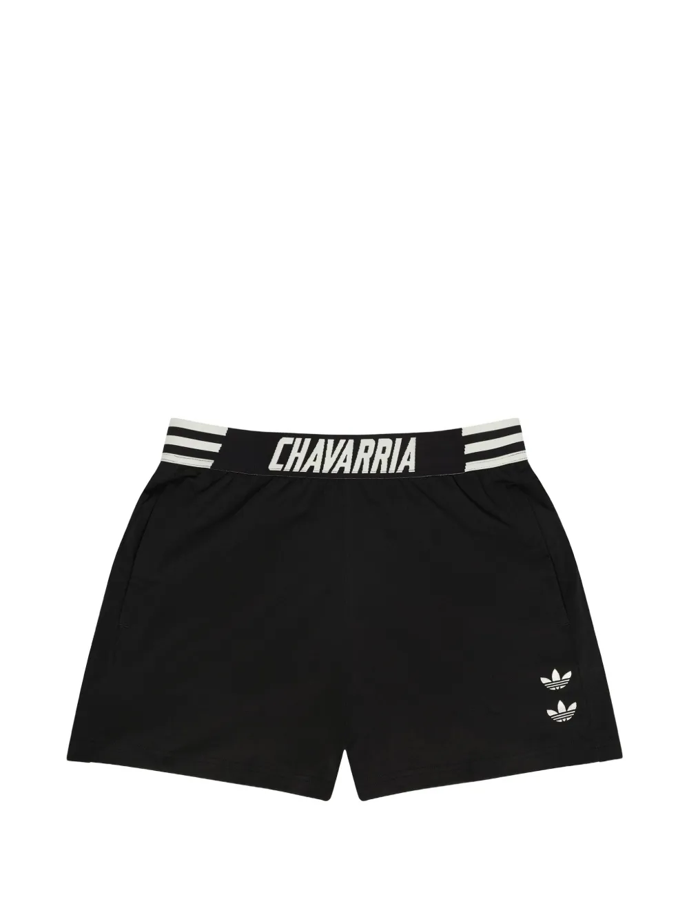 Willy Chavarria x adidas Originals House striped elasticated-waist shorts - Nero
