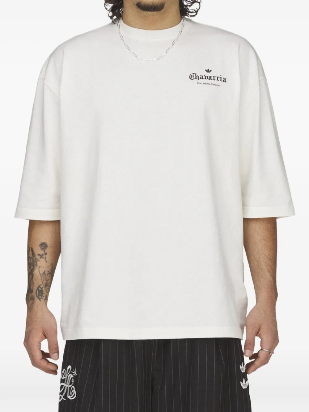 Willy Chavarria x Adidas logo-print oversized T-shirt
