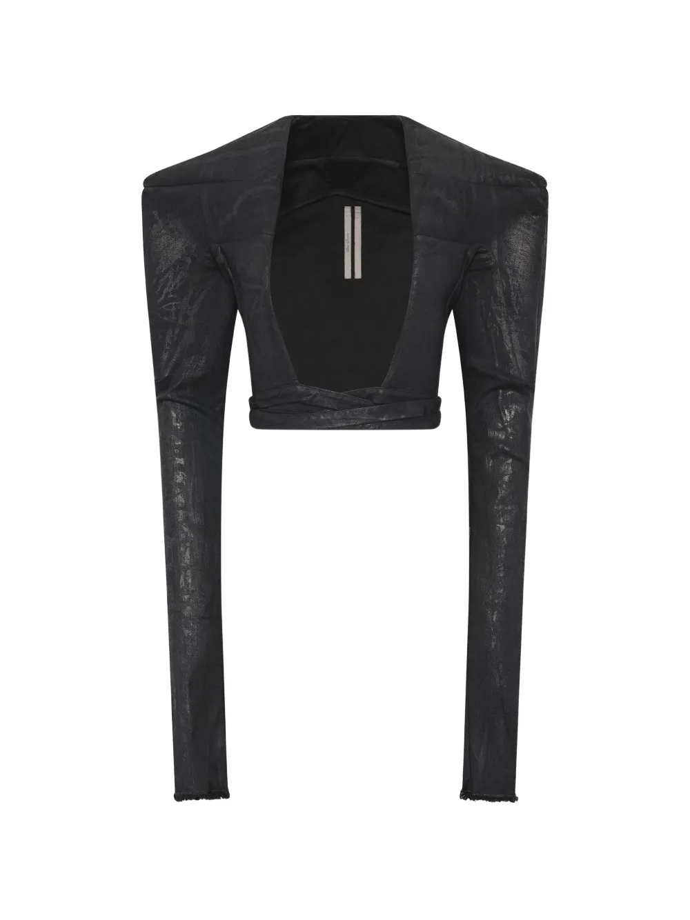 Rick Owens padded-shoulder cropped jacket - Schwarz