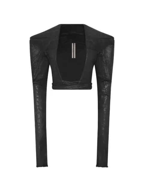 Rick Owens padded-shoulder cropped jacket