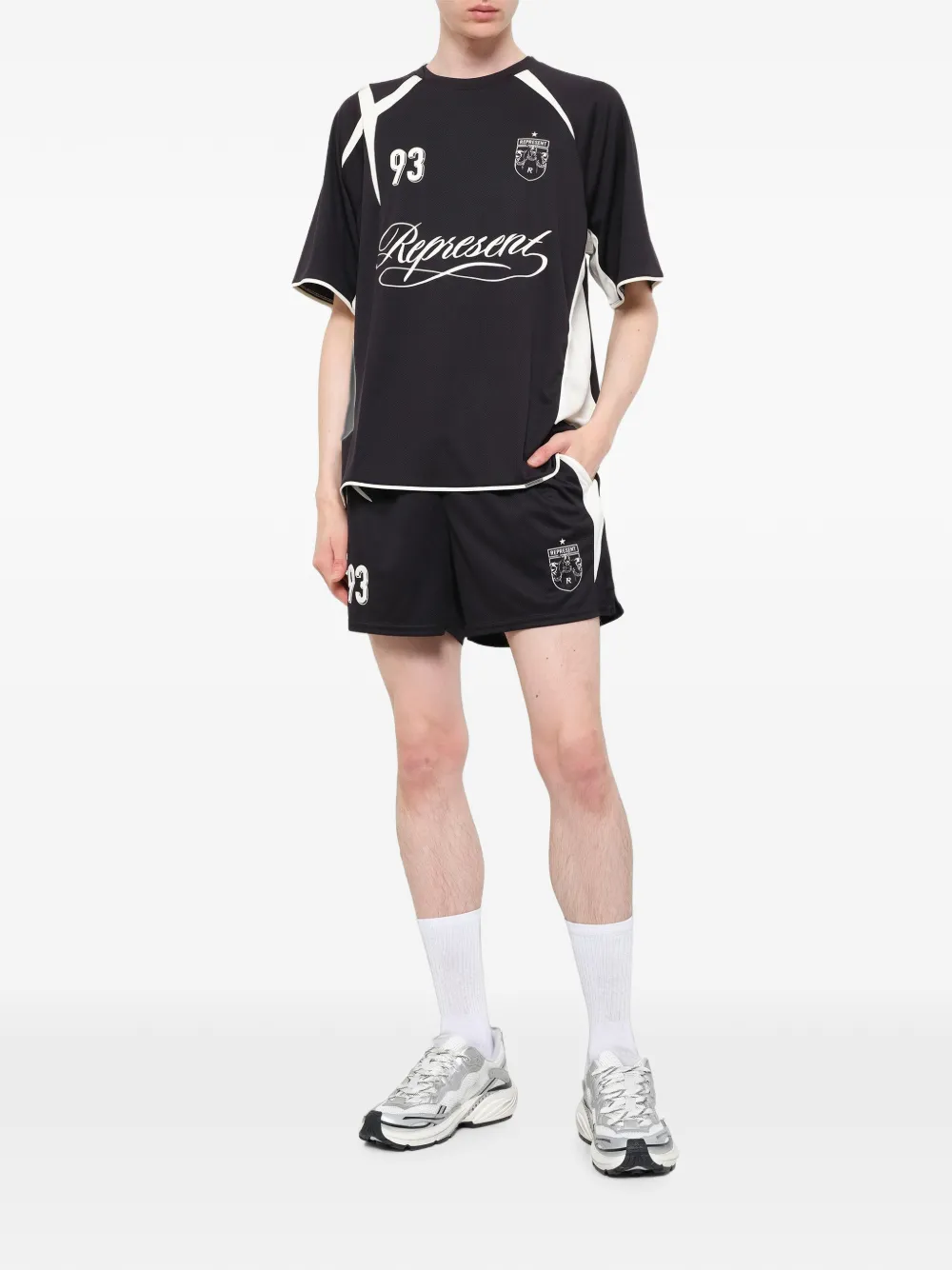 Represent Shorts met ster Zwart