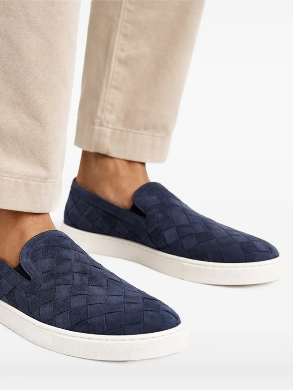 Poche Paris Geweven suède loafers Blauw