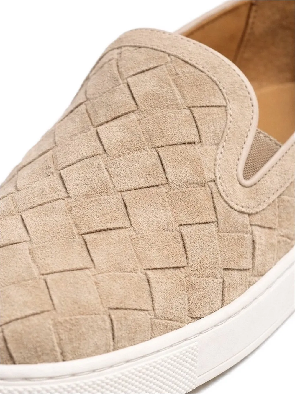 Poche Paris Geweven suède loafers Beige