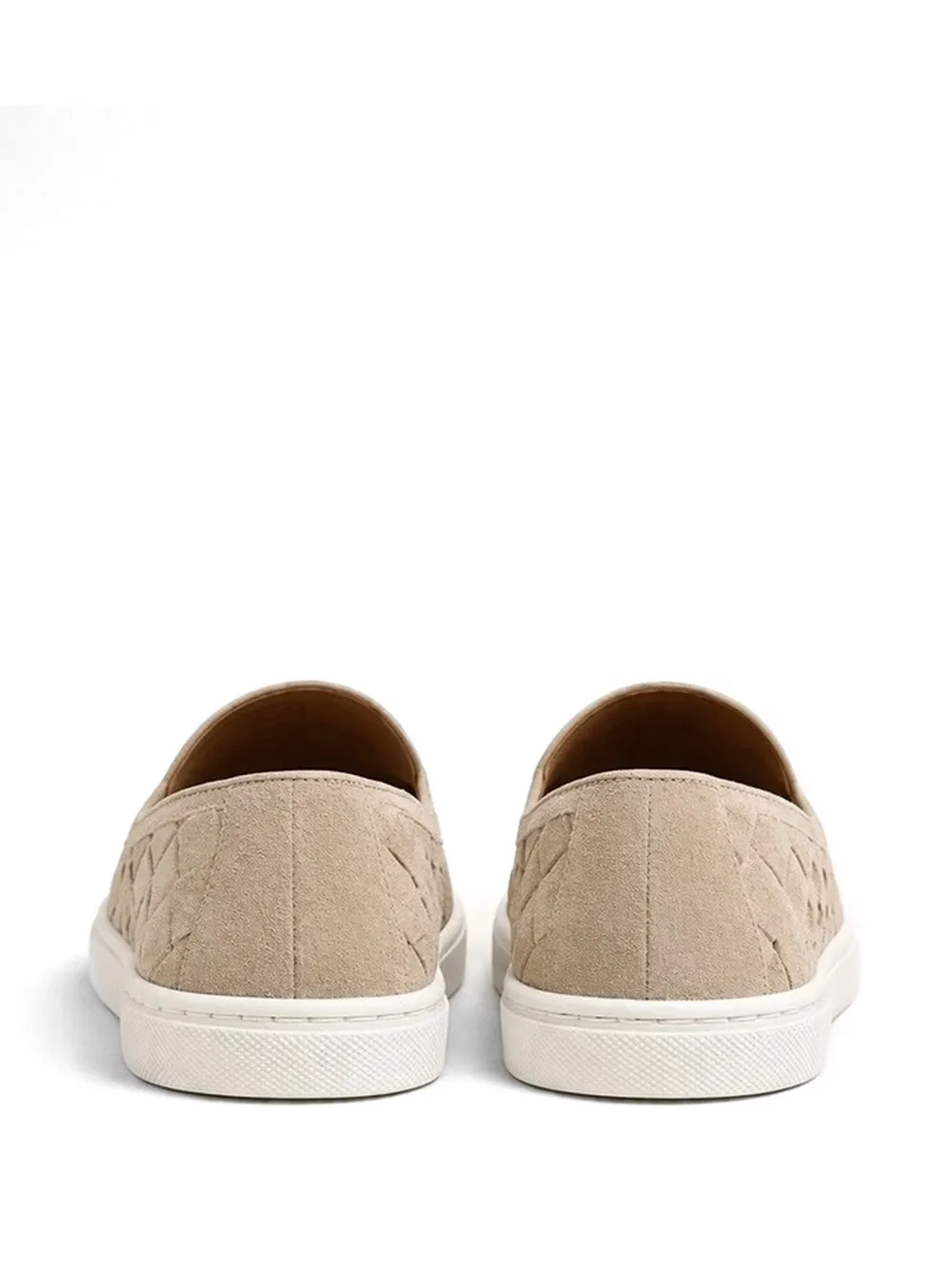 Poche Paris Geweven suède loafers Beige