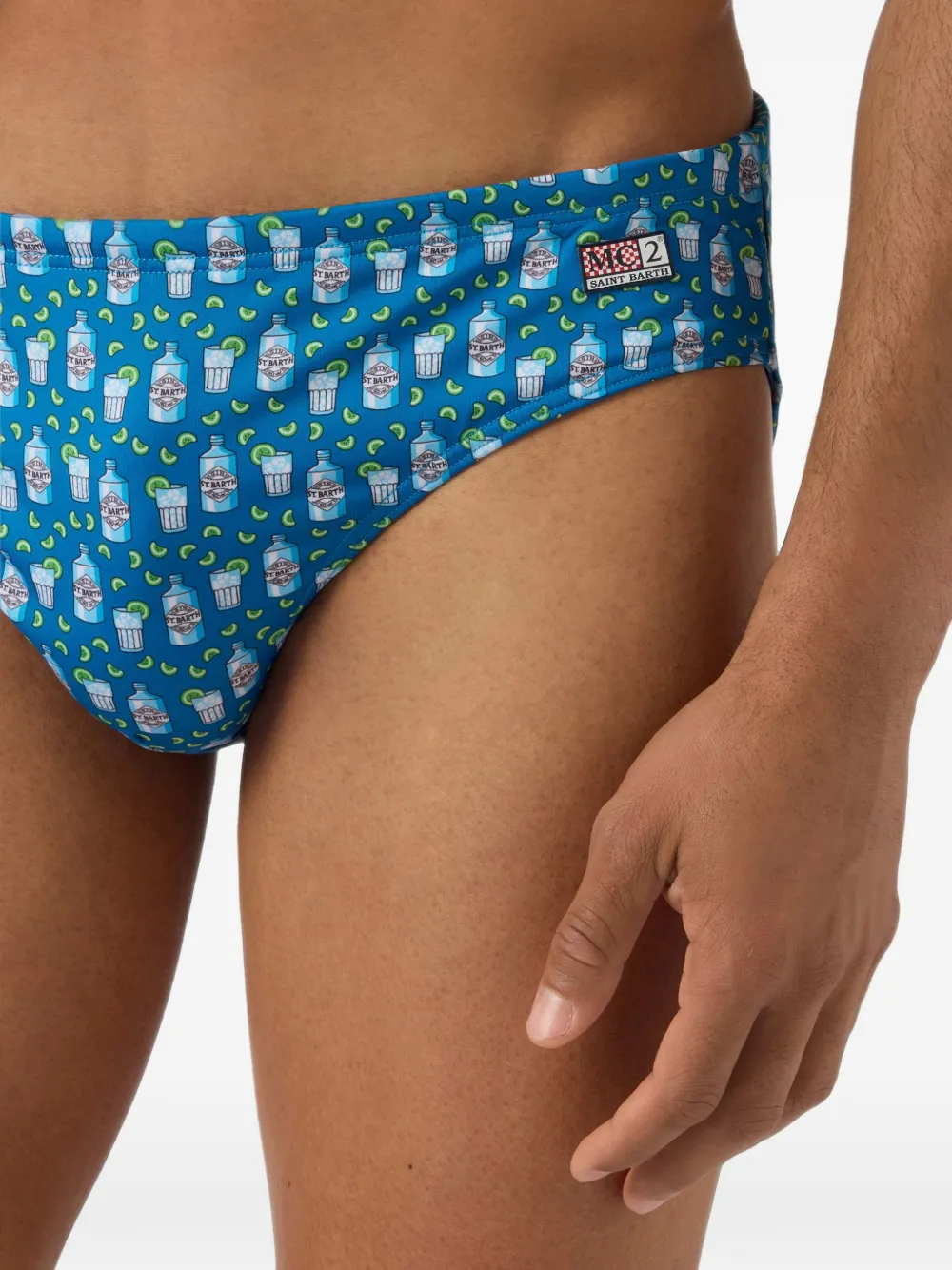 MC2 Saint Barth Cayo zwembroek met print Blauw