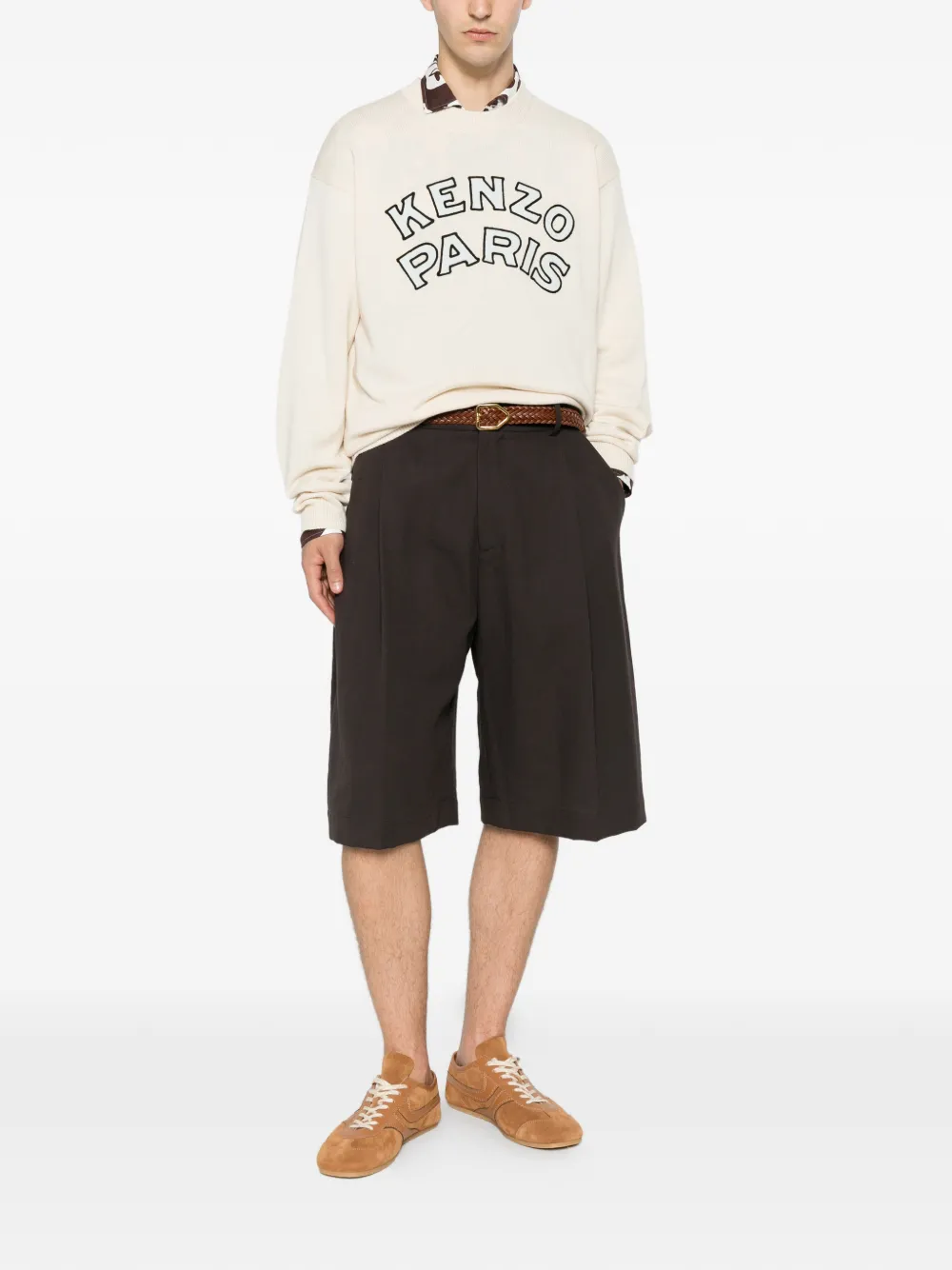 Kenzo Trui met geborduurd logo Beige