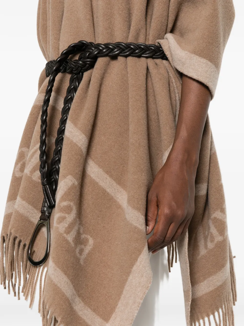 Max Mara Cape met franje Beige