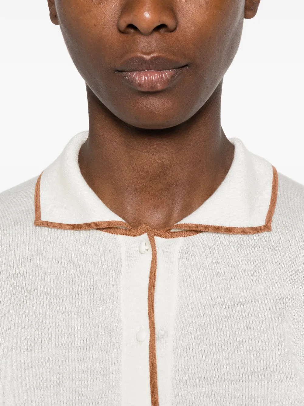 Max Mara Vest met contrasterende afwerking Wit