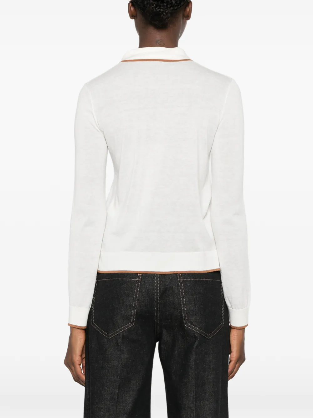 Max Mara Vest met contrasterende afwerking Wit