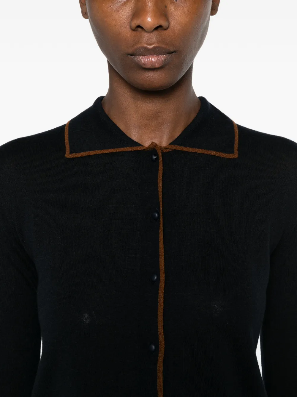 Max Mara Vest met puntkraag Zwart