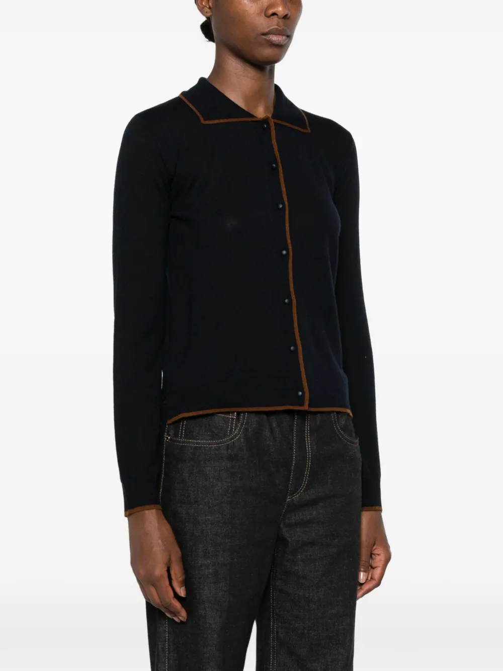 Max Mara Vest met puntkraag Zwart