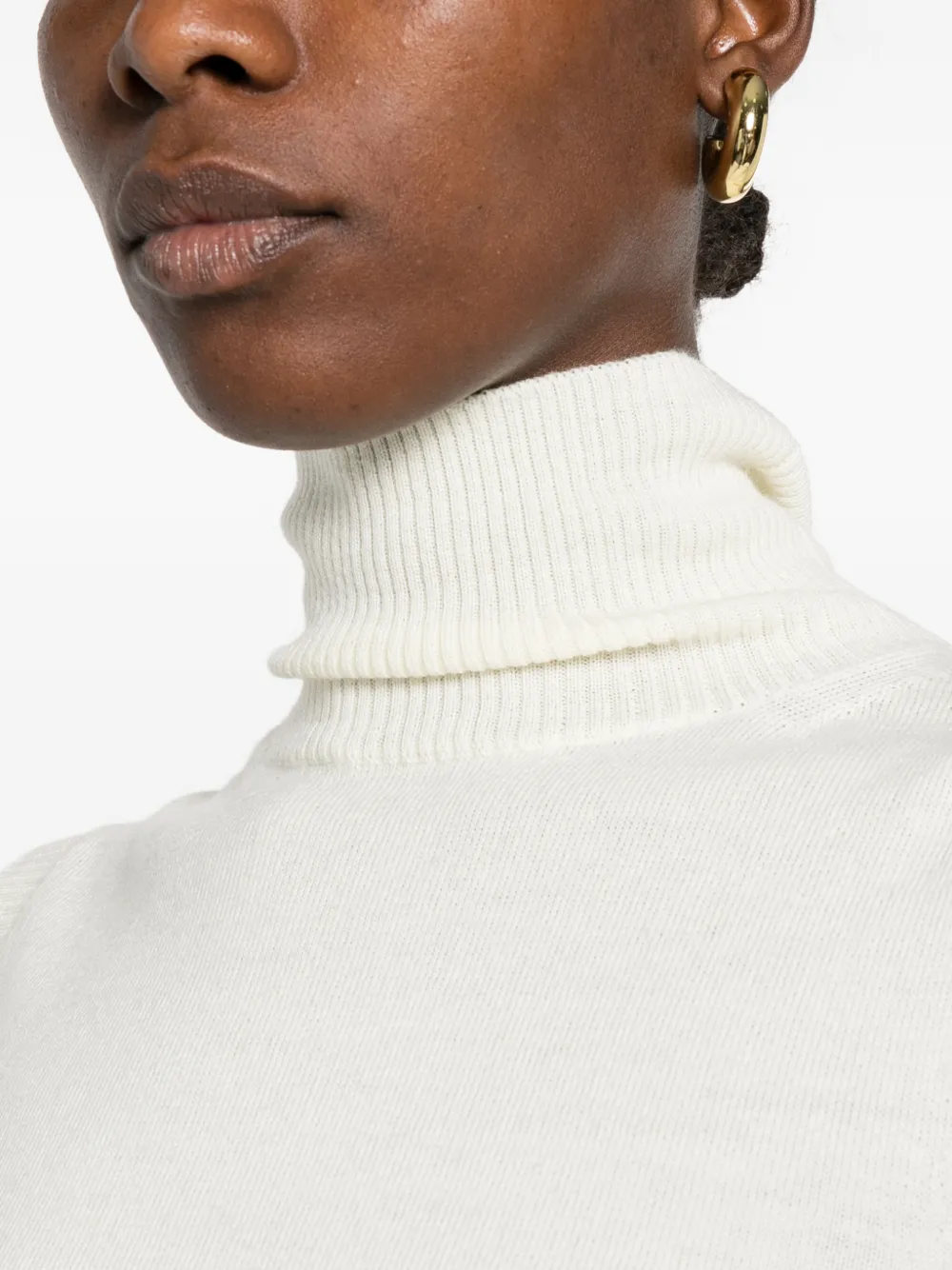 Sportmax Sleeveless Roll-neck Sweater in Neutrals, view 5