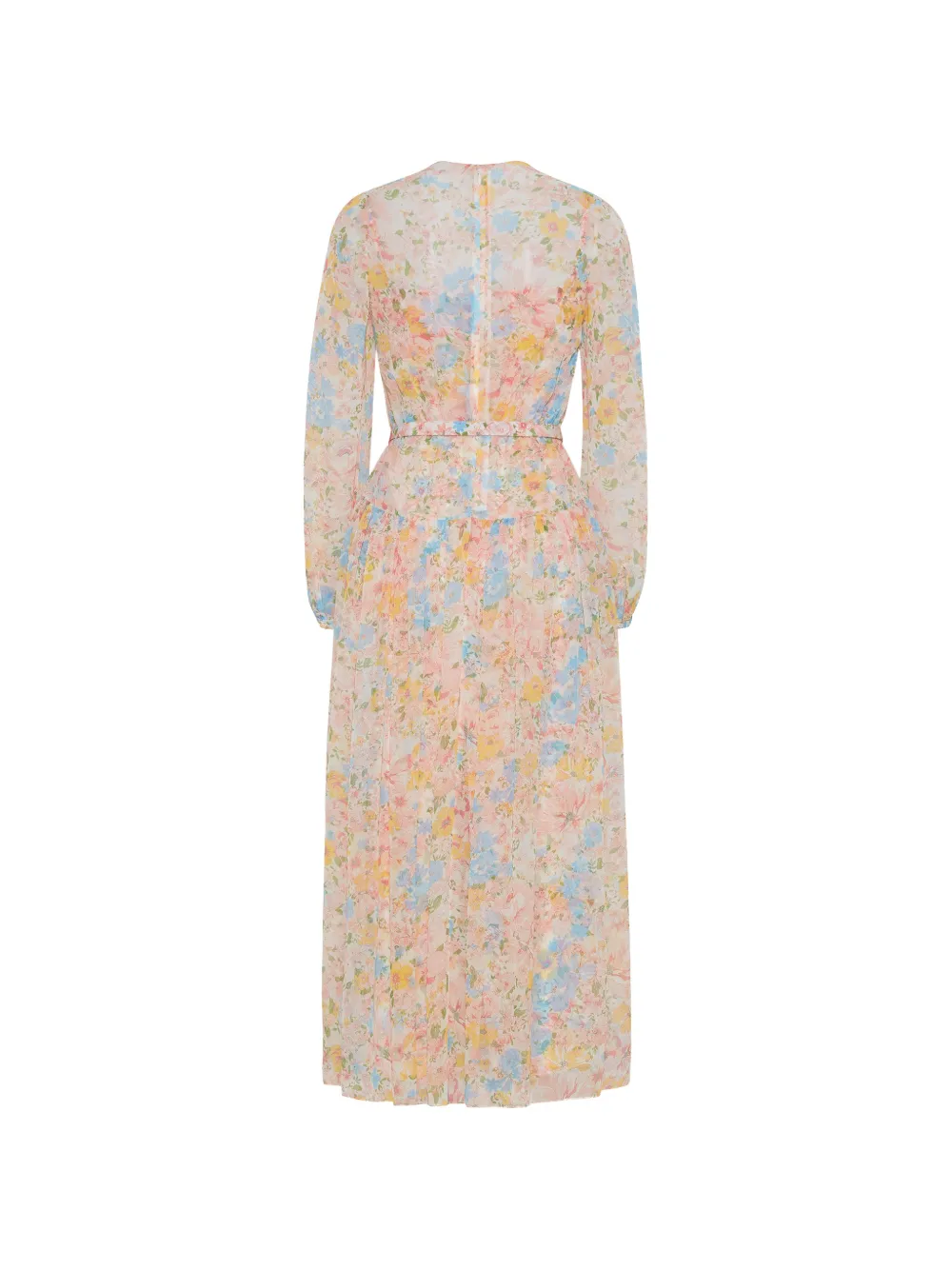 Adam Lippes Lorynn zijden midi-jurk met bloemenprint Beige