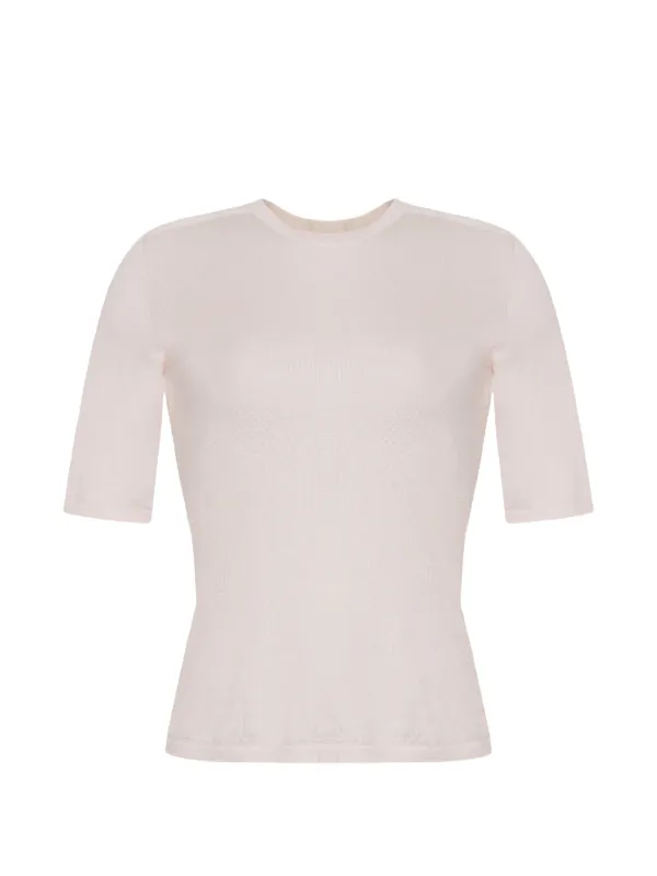 Adam Lippes Kerr Short-sleeve Top in Neutrals