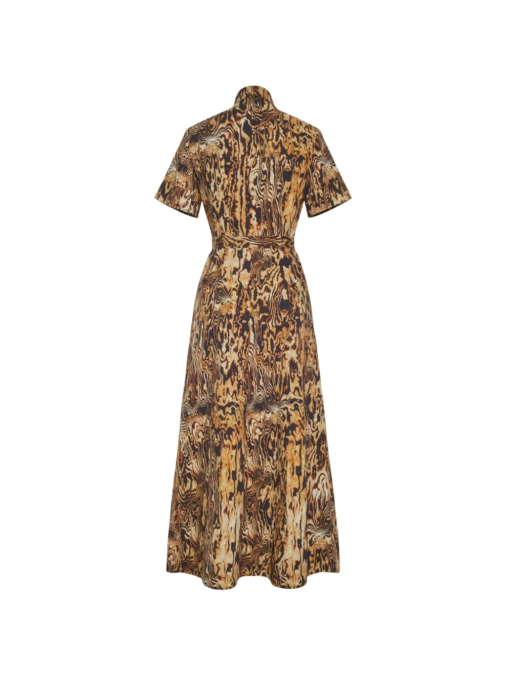 Adam Lippes Leighton abstracte prints midi-jurk Bruin