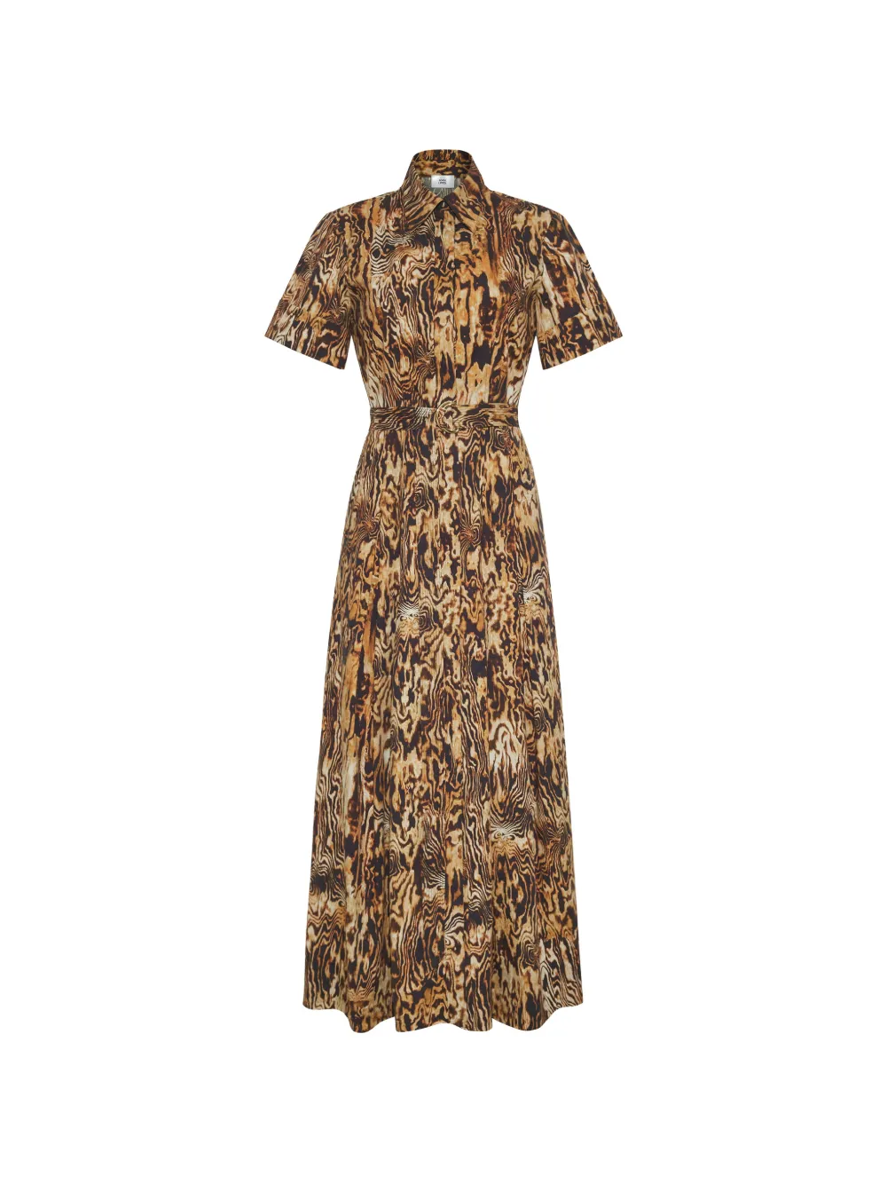 Adam Lippes Abito midi Leighton con stampa astratta - Marrone