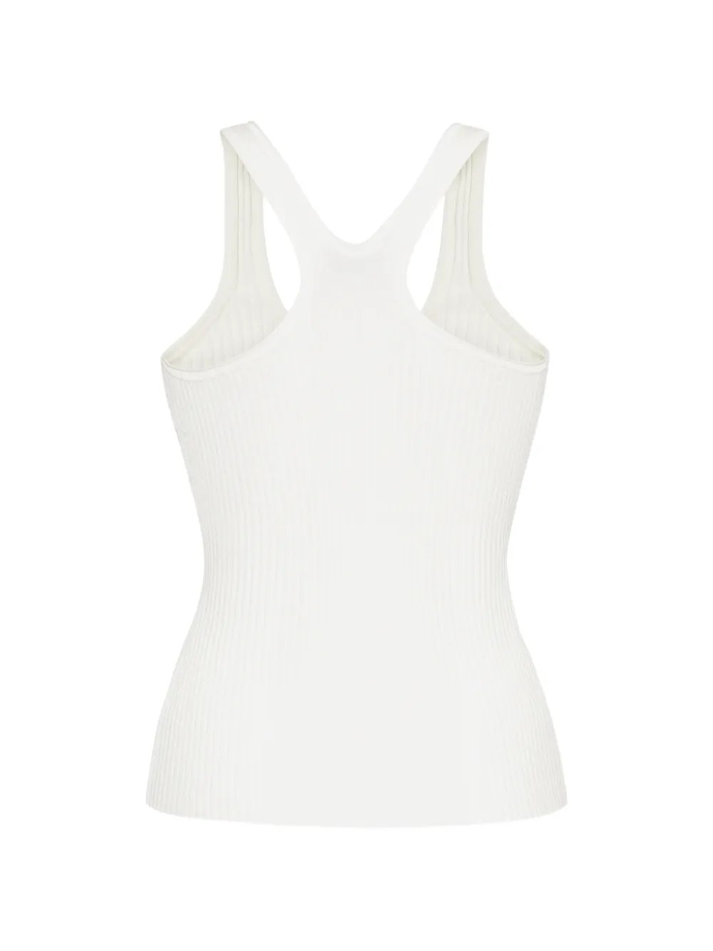 Adam Lippes Peretti Ribbed Tank Top in Neutrals, view 2