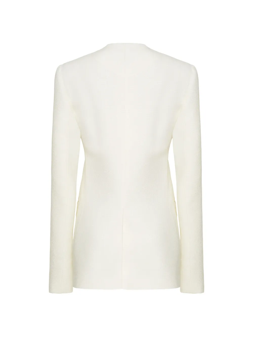 Adam Lippes Lazarus Collarless Jacket in Neutrals, view 2