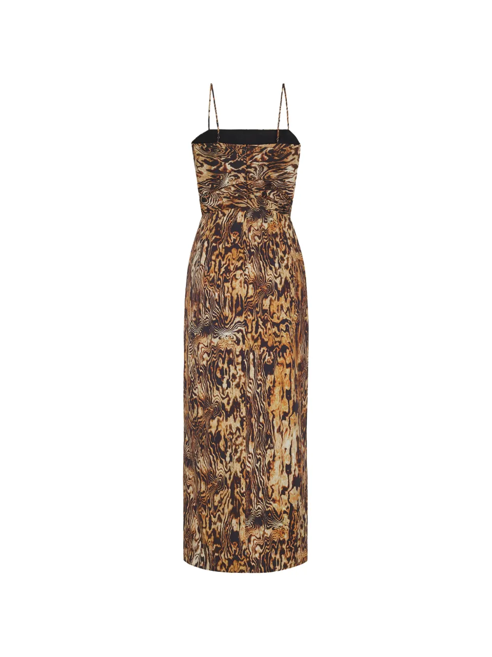Adam Lippes Cari gedrapeerde midi-jurk Bruin