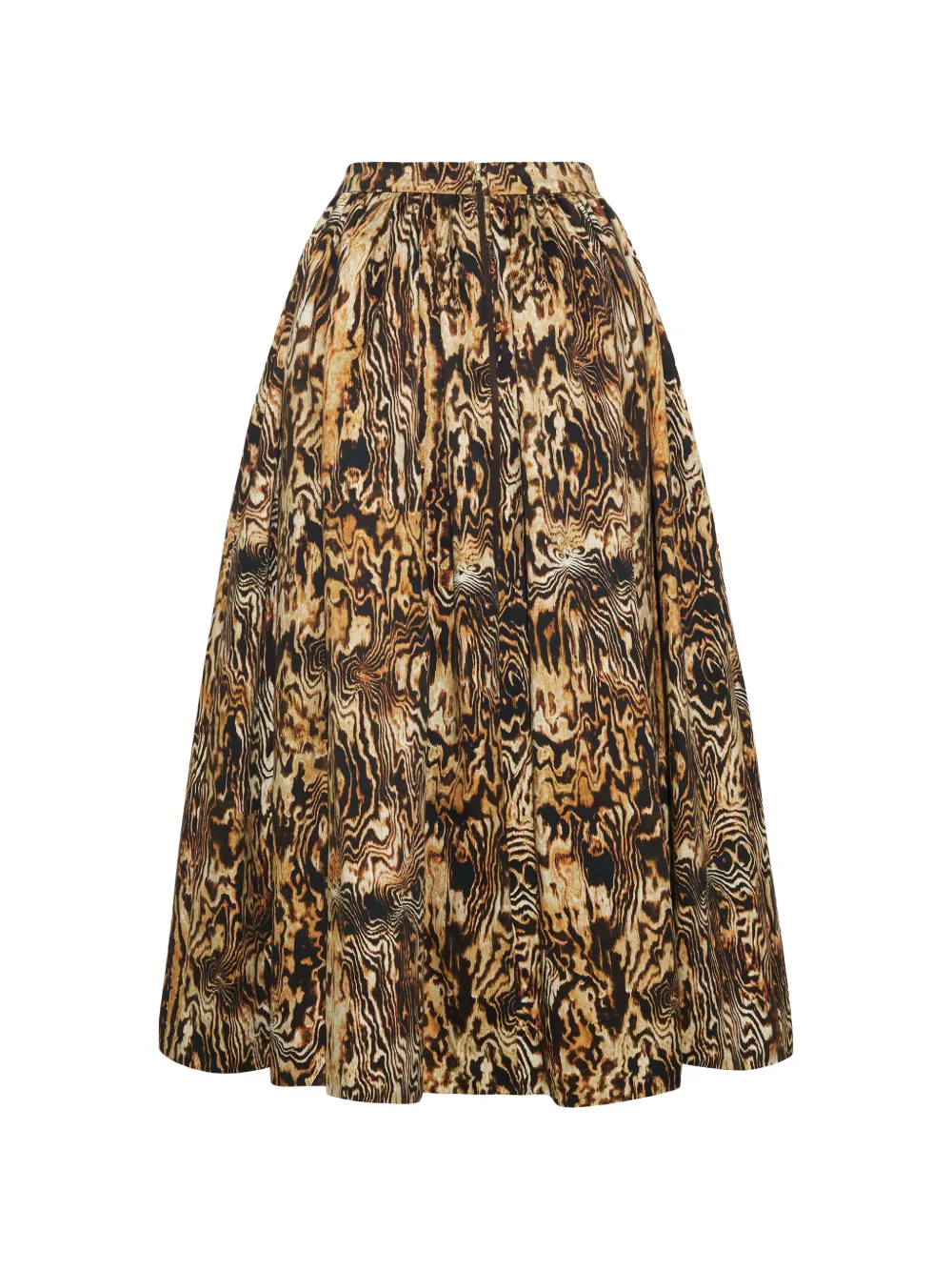 Adam Lippes Briar midi-plooirok met print Bruin