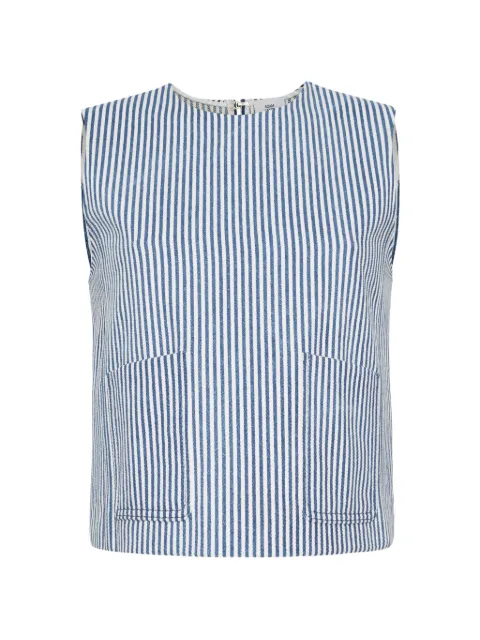 Adam Lippes Ludlow striped sleeveless blouse